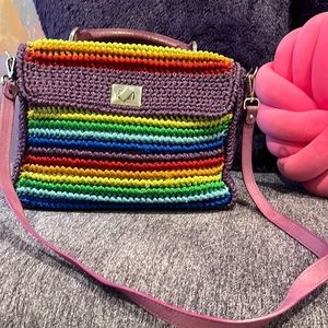 Crochet multicolor bag